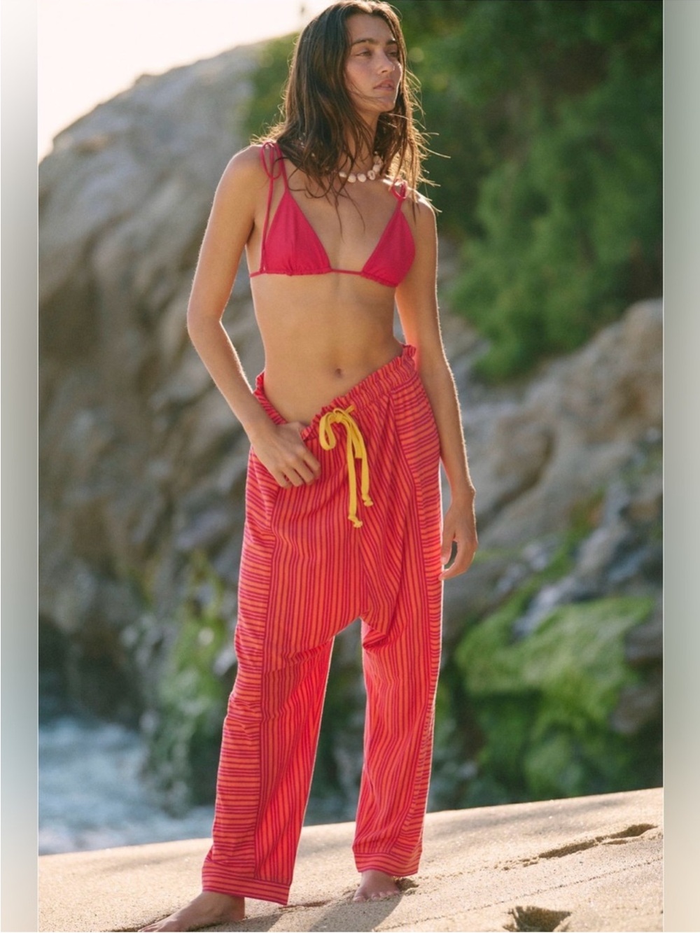 Free people free est Holten cotton Jersey harem pants